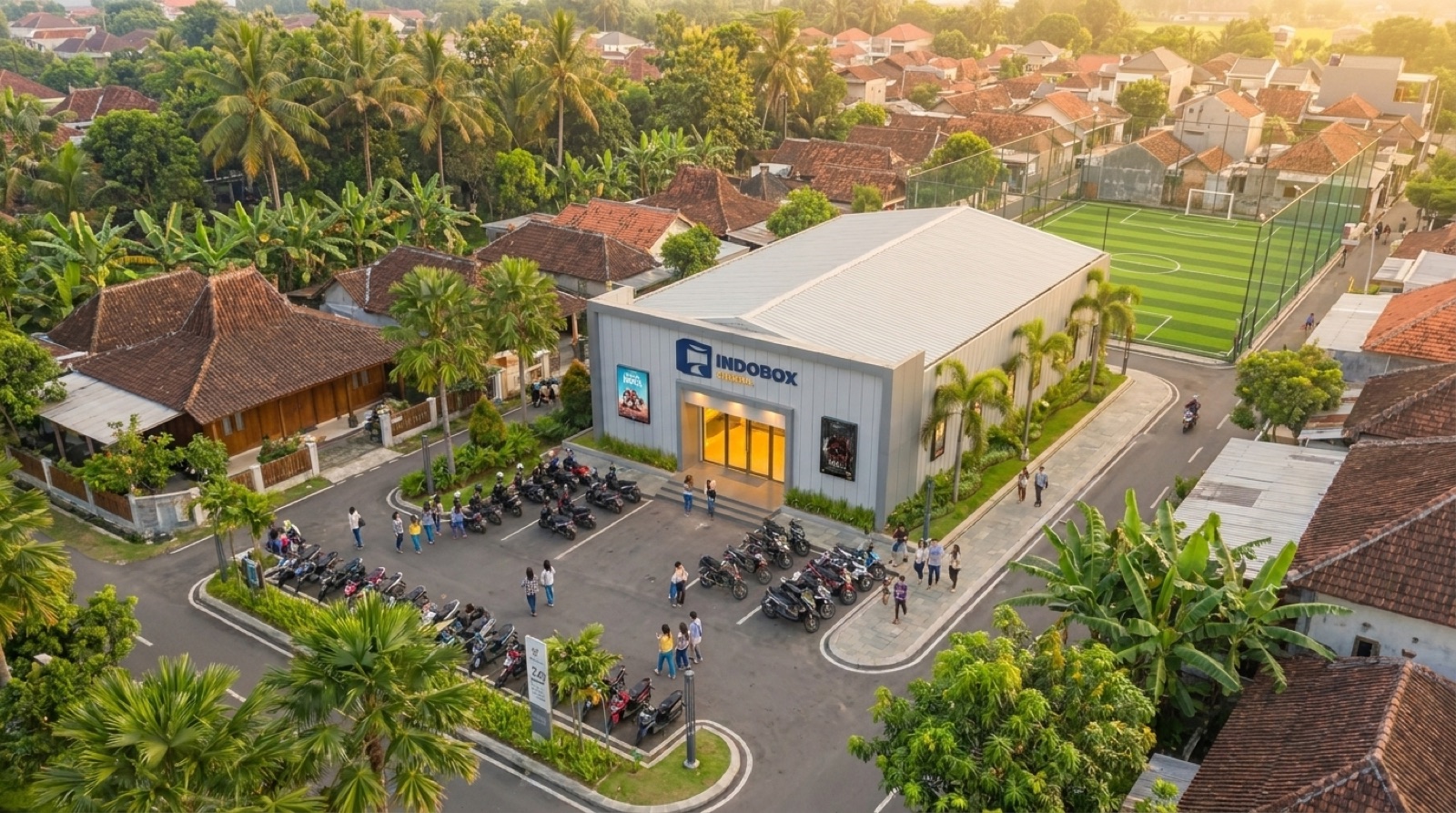 Indobox Cinema di kawasan permukiman